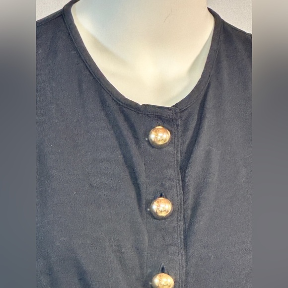 Nation Ltd Size S Abbie Tank Black Sleeveless Button-Up Top - Picture 6 of 10